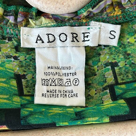 Vintage Adore asymmetric sheer layered unique 90s Y2K crochet 3/4 sleeve artsy S - Picture 12 of 13